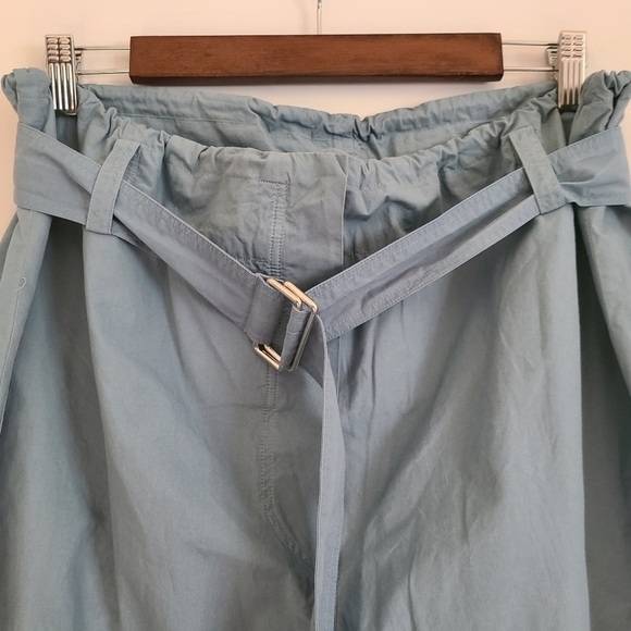 KENZO Belted Wide Leg Pants, Size 8, Blue, NWT - Picture 6 of 16